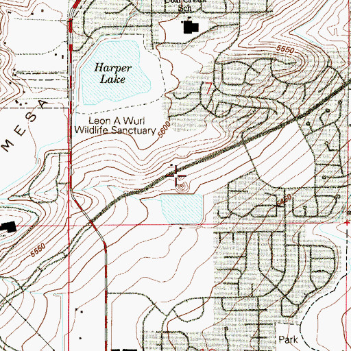 Topographic Map of Louisville Recreation/Senior Center, CO