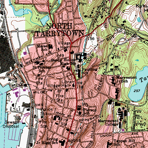 Topographic Map of Patriots Park, NY