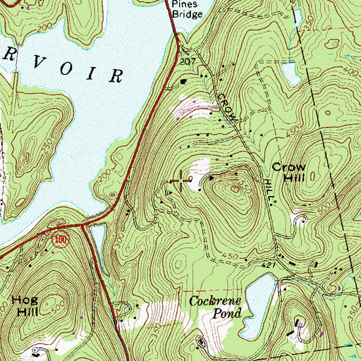 Topographic Map of Colonial Golf Course (historical), NY