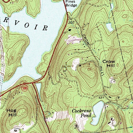 Topographic Map of Colonial Golf Course (historical), NY