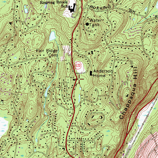 Topographic Map of Friends Meeting House, NY