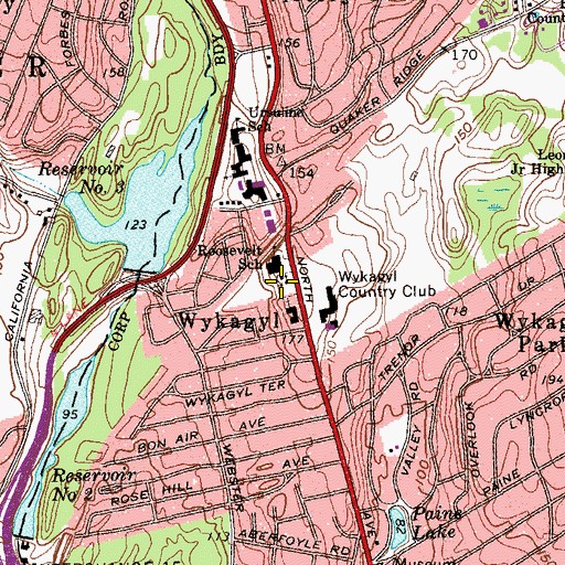 Topographic Map of Israel Seacord Cemetery, NY