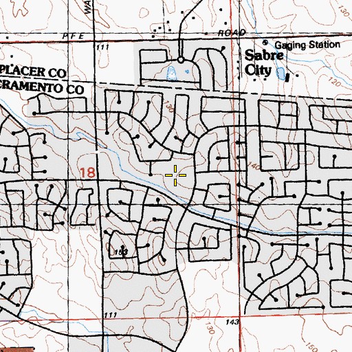 Topographic Map of Antelope Meadows Elementary School, CA