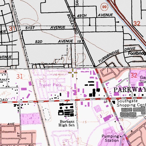 Topographic Map of Childrens Home Connection, Inc, CA