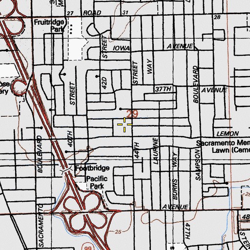 Topographic Map of Colonial Post Office, CA