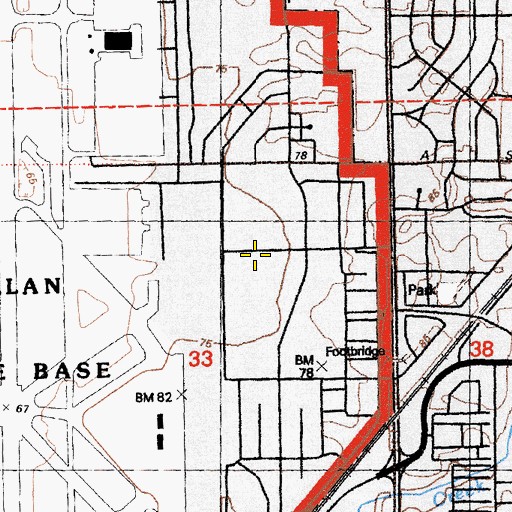 Topographic Map of McClellan Aviation Museum, CA