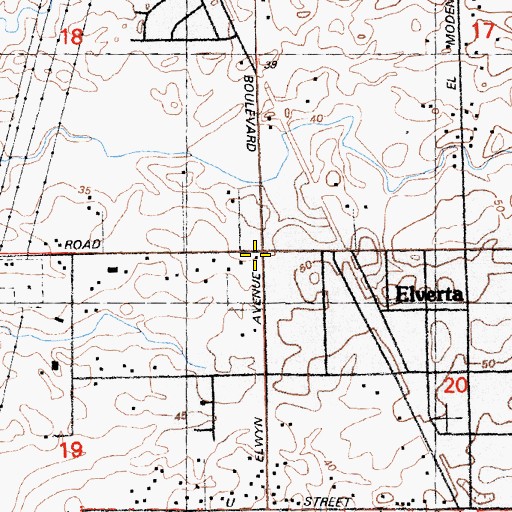 Topographic Map of Sacramento Metropolitan Fire District Station 116, CA