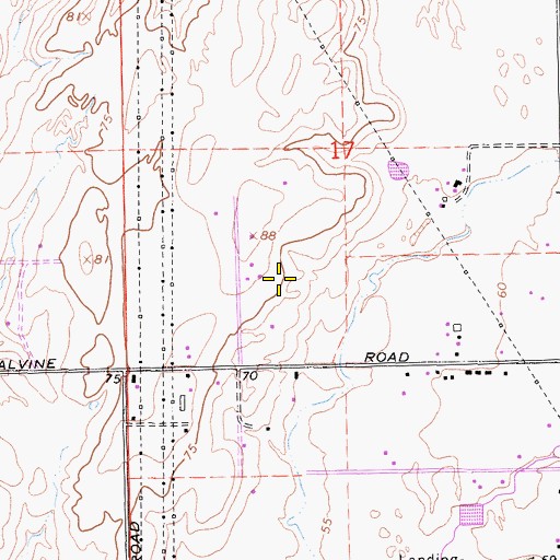 Topographic Map of Sheldon High School, CA