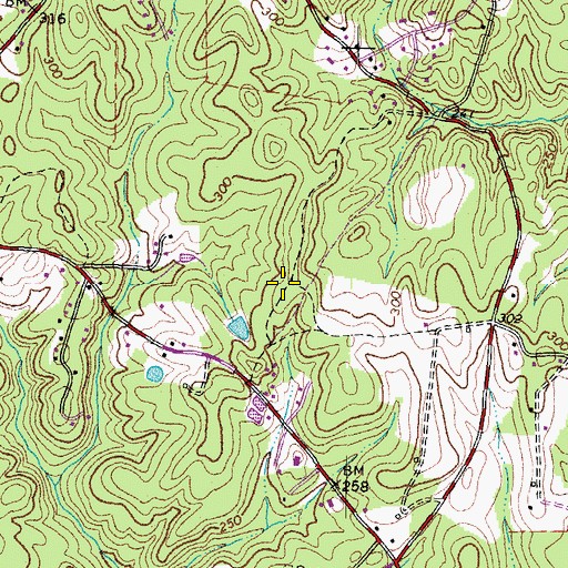 Topographic Map of Rodney Thompson Middle School, VA