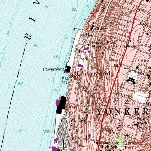 Topographic Map of Glenwood Station, NY