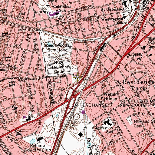 Topographic Map of Sycamore Park, NY