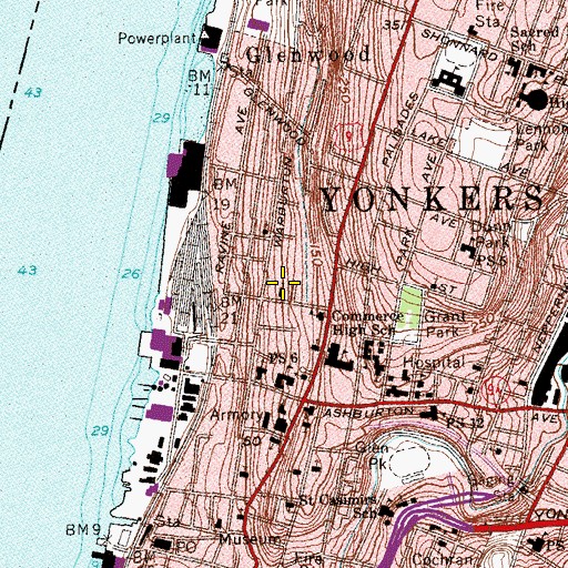 Topographic Map of Our Lady of the Rosary School, NY