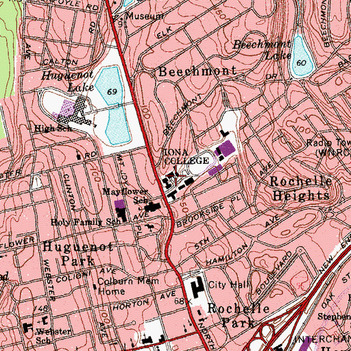 Topographic Map of McSpedon Hall, NY
