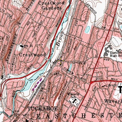 Topographic Map of Light and Life United Methodist Church, NY