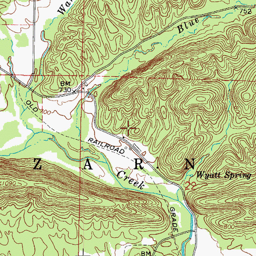Topographic Map of Township of Alamo, AR