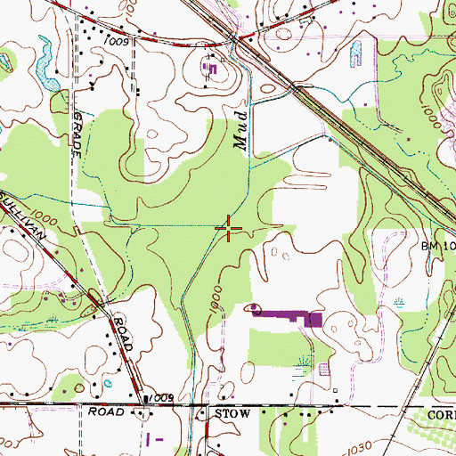 Topographic Map of Stefans Run, OH