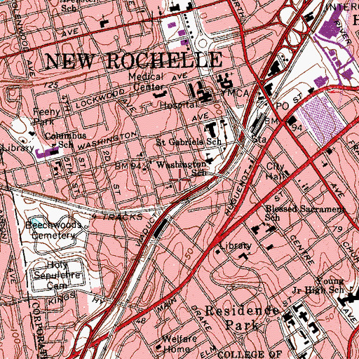 Topographic Map of Mount Carmel African Methodist Episcopal Church, NY