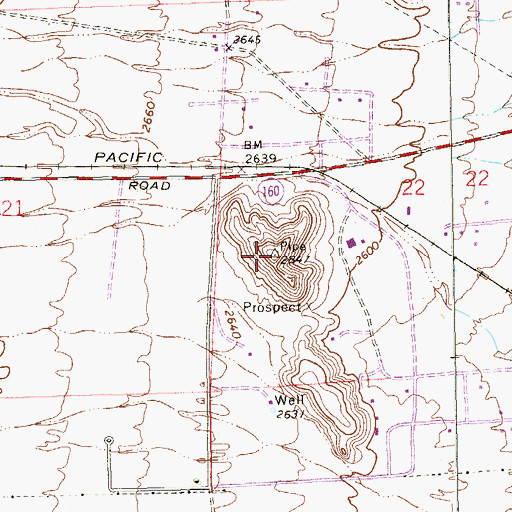 Topographic Map of Exploration Peak, NV