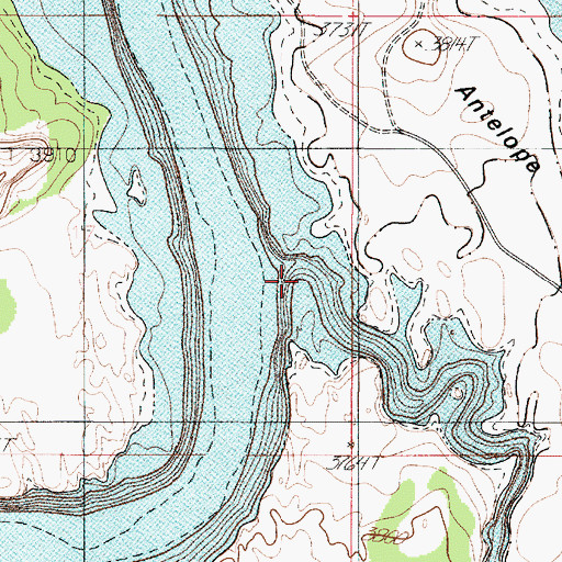 Topographic Map of Antelope Canyon, AZ