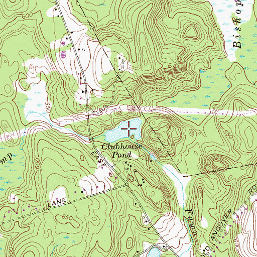 Topographic Map of Clubhouse Pond, CT