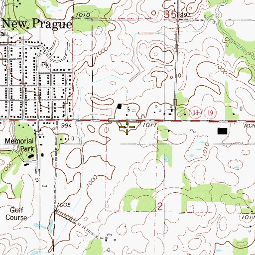 Topographic Map of Holy Trinity Lutheran Church, MN