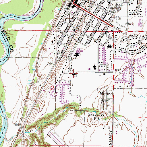 Topographic Map of Presbyterian Church, MN
