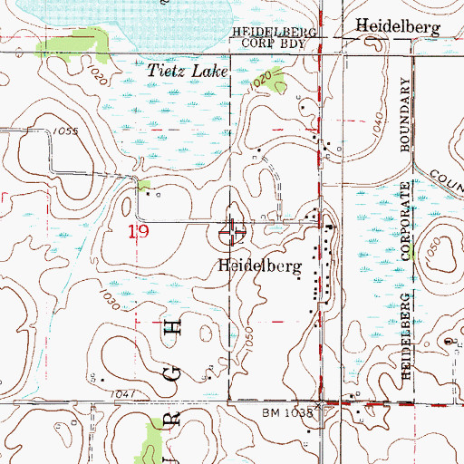 Topographic Map of Saint Scholastica Cemetery, MN