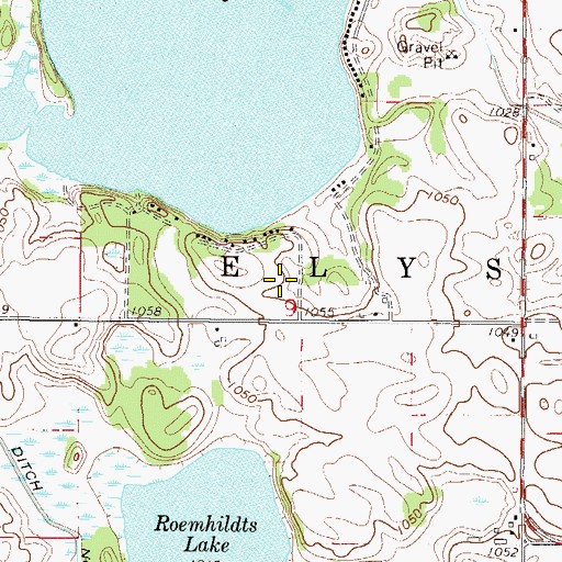 Topographic Map of Haugenstein Cemetery (historical), MN