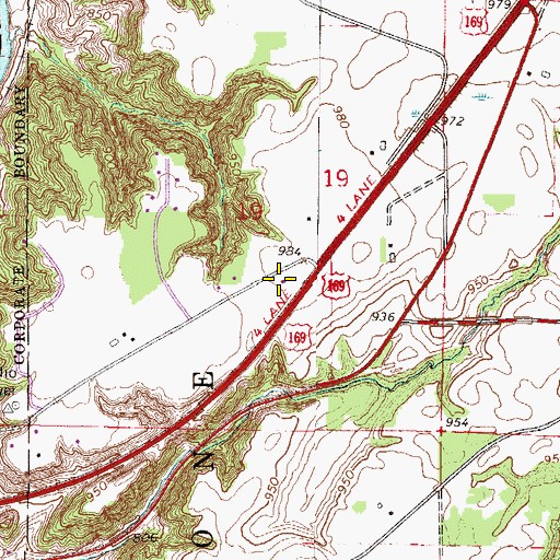 Topographic Map of Minnesota Valley Rest Area, MN