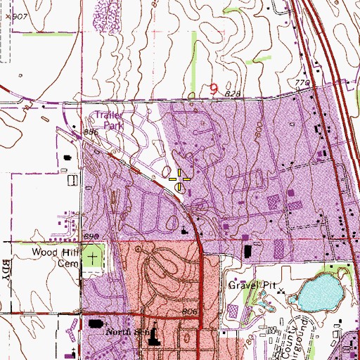Topographic Map of Ramsey Park, MN