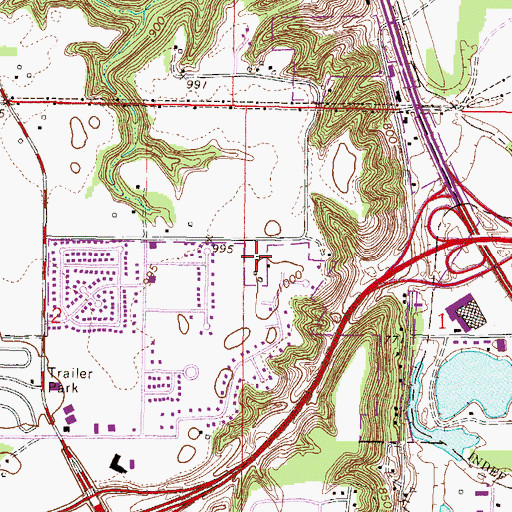 Topographic Map of Walter S Farm Park, MN