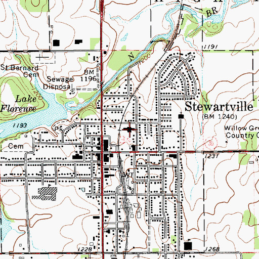 Topographic Map of Beverly Healthcare Center, MN