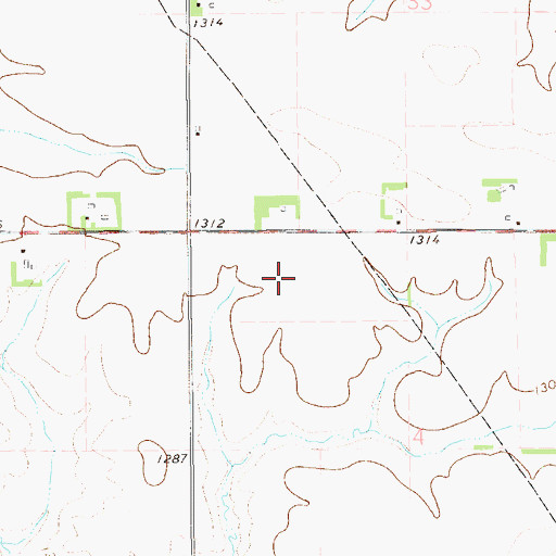 Topographic Map of Randall Fork Cemetery, MN