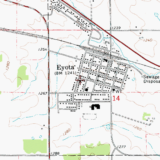 Topographic Map of Our Saviour's Lutheran Church, MN
