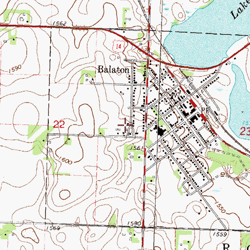 Topographic Map of Victory Christian Church, MN