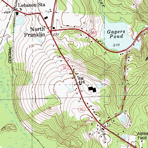 Topographic Map of Cooley Hill School, CT