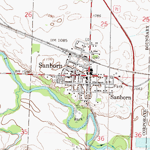 Topographic Map of Zion Lutheran School, MN