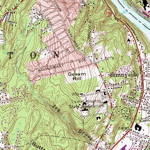 Topographic Map of Coram Hill, CT