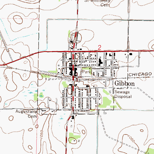 Topographic Map of Gibbon, MN