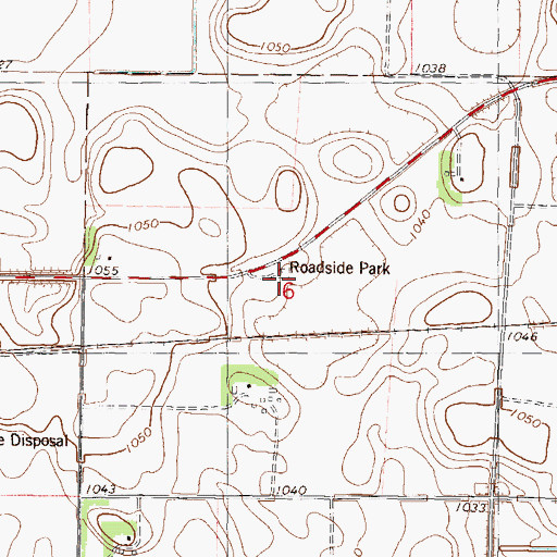 Topographic Map of East of Gibbon Rest Area, MN