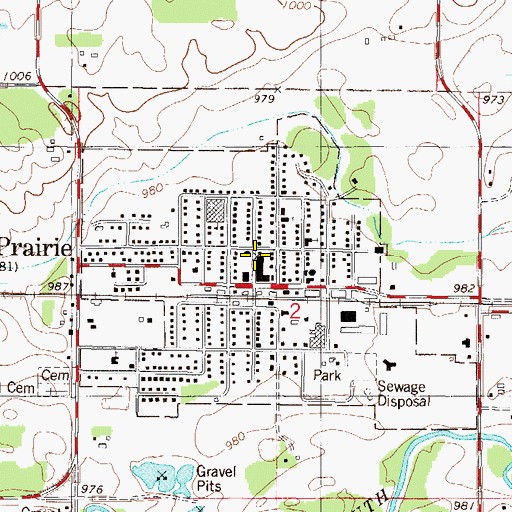 Topographic Map of Lester Prairie Police Department, MN