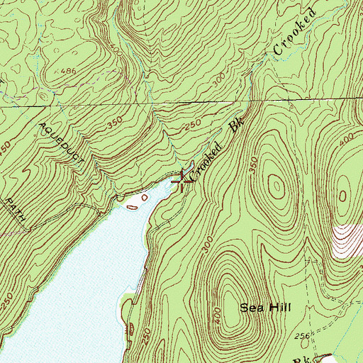 Topographic Map of Crooked Brook, CT
