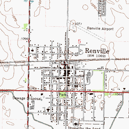 Topographic Map of Prairie Family Practice Center, MN