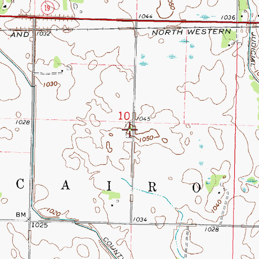 Topographic Map of Cairo Cemetery, MN