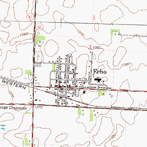 Topographic Map of American Lutheran Church, MN