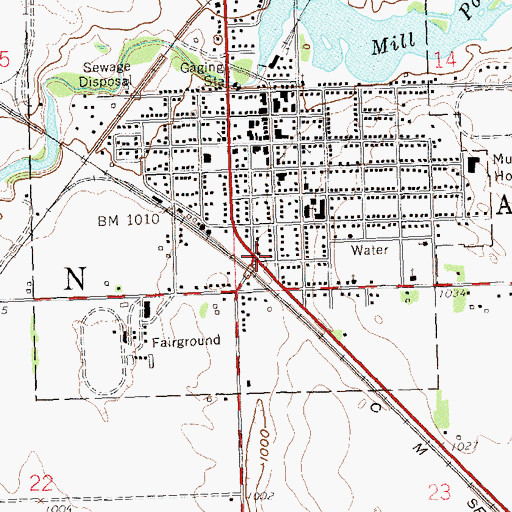 Topographic Map of Appleton Golf Club, MN