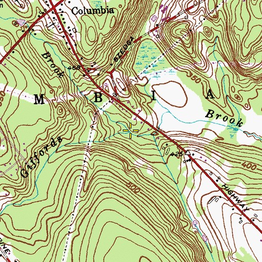 Topographic Map of Dam Brook, CT