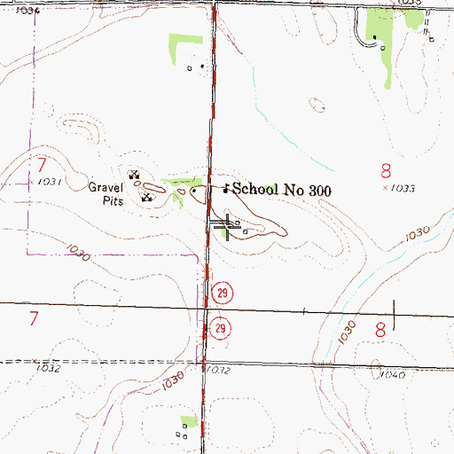 Topographic Map of Saint Paul's Evangelical Lutheran Cemetery, MN