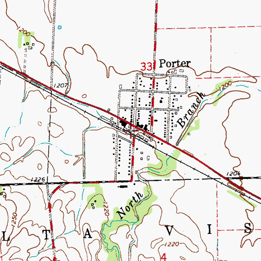 Topographic Map of Porter (historical), MN