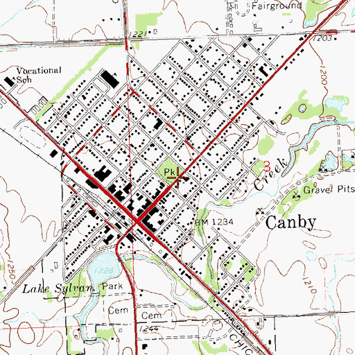 Topographic Map of Presbyterian Church, MN